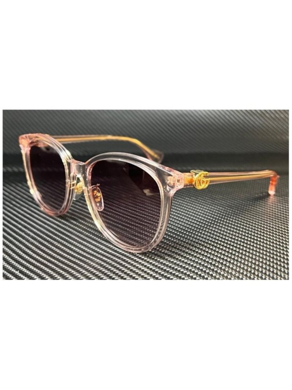 New Gucci Women  Pink Transparent Sunglasses  56- 20- 145